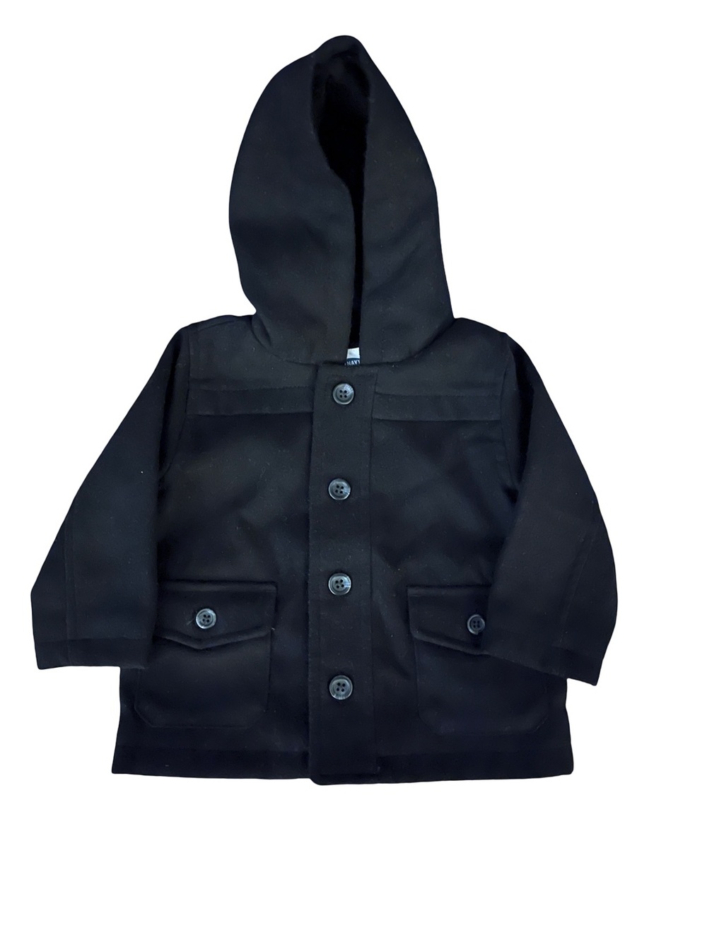 Old Navy Black Hooded Pea Coat for Kids